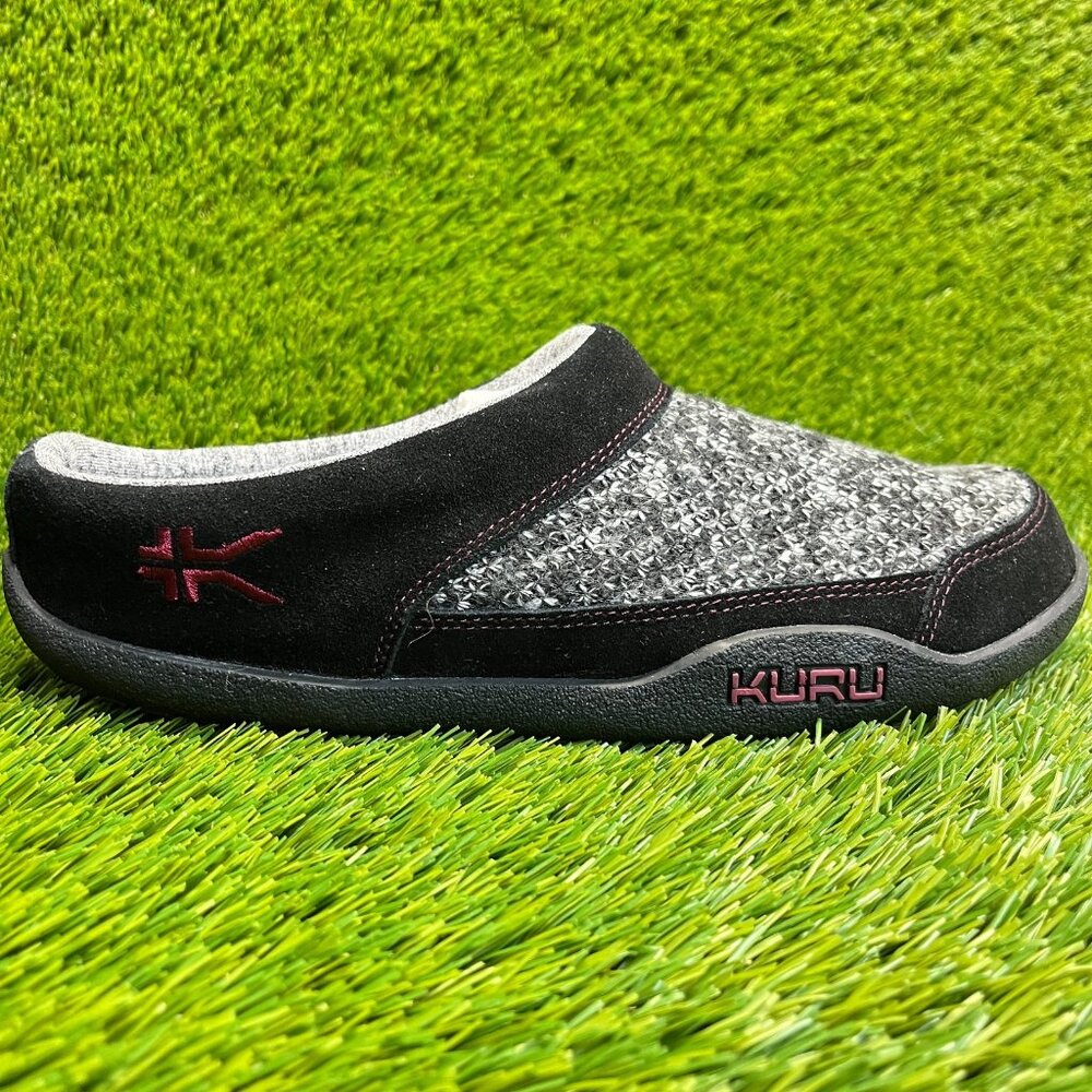 KURU Black & Gray Women's Slip-On Mule